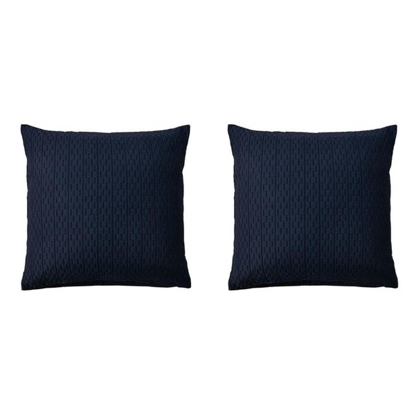2PK Bianca Burleigh 65x65cm Blue Ink European Soft Pillowcase