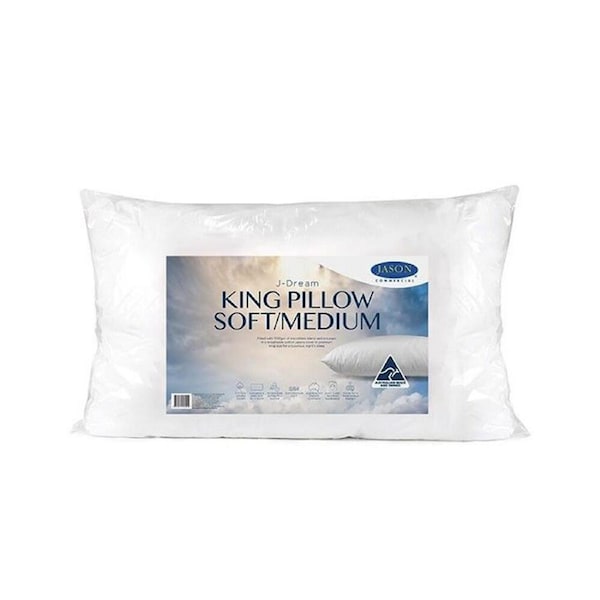 Jason Commercial King Size J-Dream Microblend Soft/Medium Pillow 50x90cm