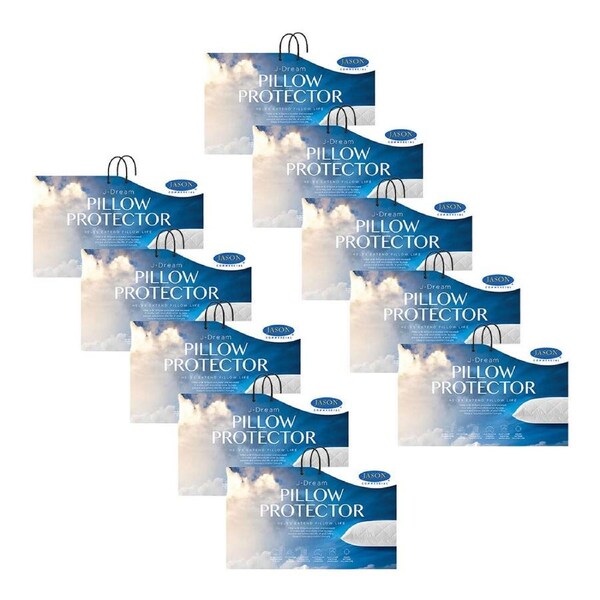10PK Jason Commercial J-Dream Quilted Soft Pillow Protector Standard 48x73cm