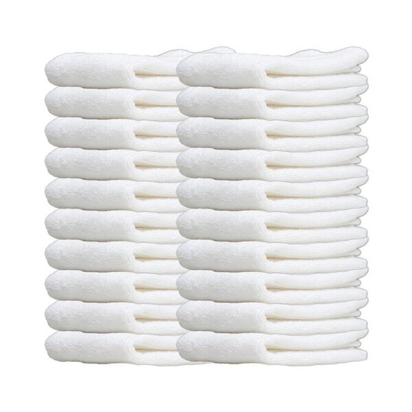 20PK Jason Commercial White J-Dry Luxe Hand Towel Drying Bathroom Cloth 45x65cm
