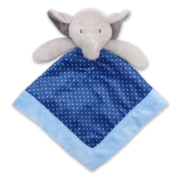 Peanutshell Little Peanut Baby Security Blanket w/Elephant Plush 31x31cm Blue