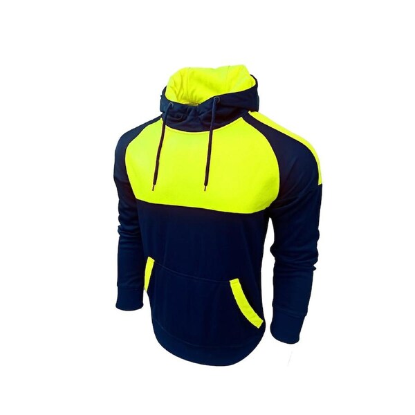 Mens Hoodie Jacket Reflective Workwear Sports - Green XL