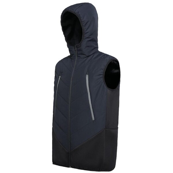 Active Puffer Vest Vegan Down-Free Quilted Stretchy Side Panel S