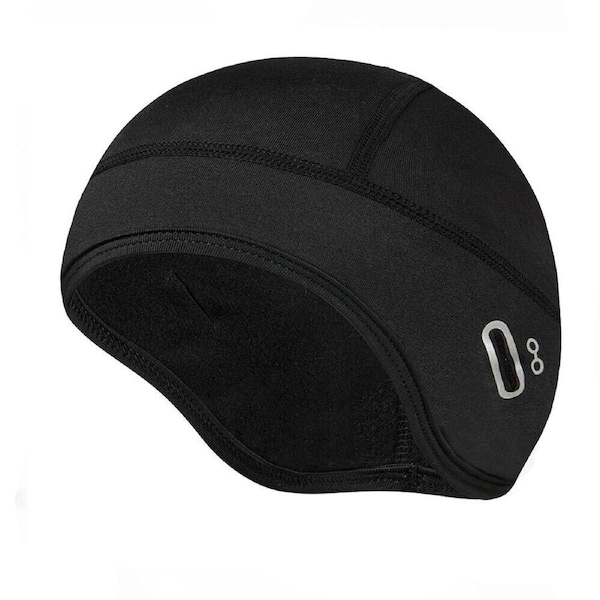 Men Winter Warm Outdoor Cycling Fleece Ear Protection Cap with Glasses Hole Black