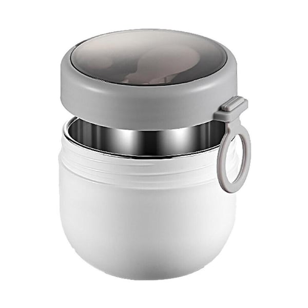 Lunch Box Thermos Food Flask Stainless Steel Insulated Food Soup Jar Container White