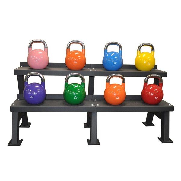 8kg to 32kg Pro Grade Competition Kettlebell Weight Set with Rack Total 150kg
