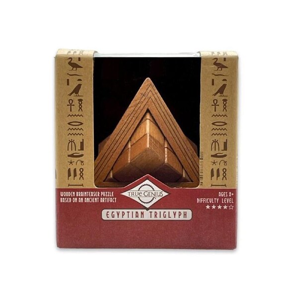 Project Genius 12.7cm Wood Egyptian Triglyph Puzzle Solving Toy 8y+