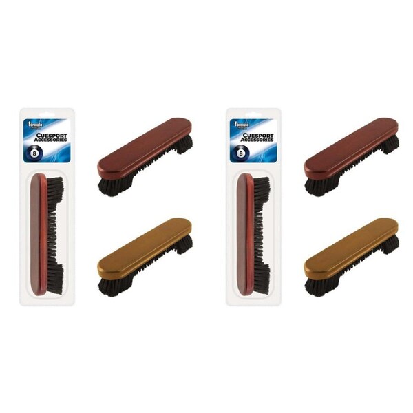 2x Formula Sports 9" Standard Billiard/Snooker Table Brush Cleaner Accessory Oak