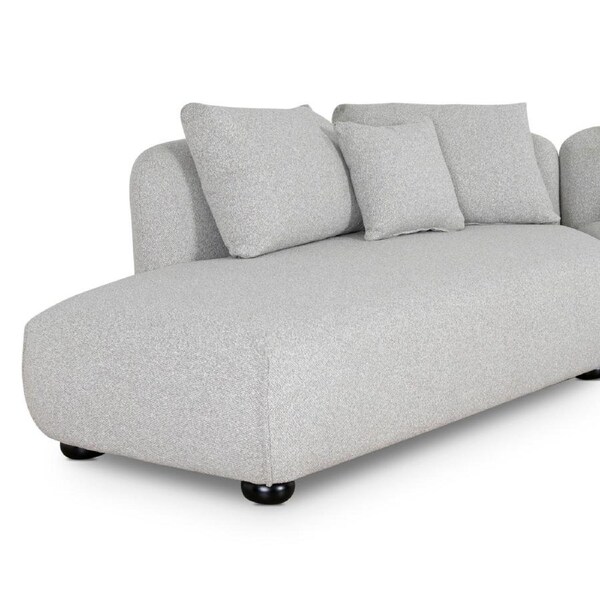 Marius 3 Seater Right Chaise Sofa - Clay Grey