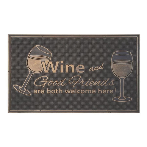 Solemate Metallic Copper Wine 45x75cm Stylish/Durable Outdoor Front Doormat