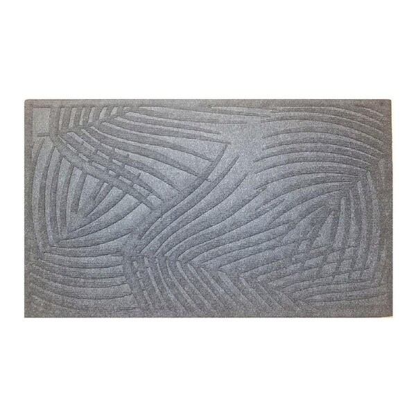 Solemate MarineCpt Gry Palm Frond 45x75cm Stylish Outdoor Entrance Doormat