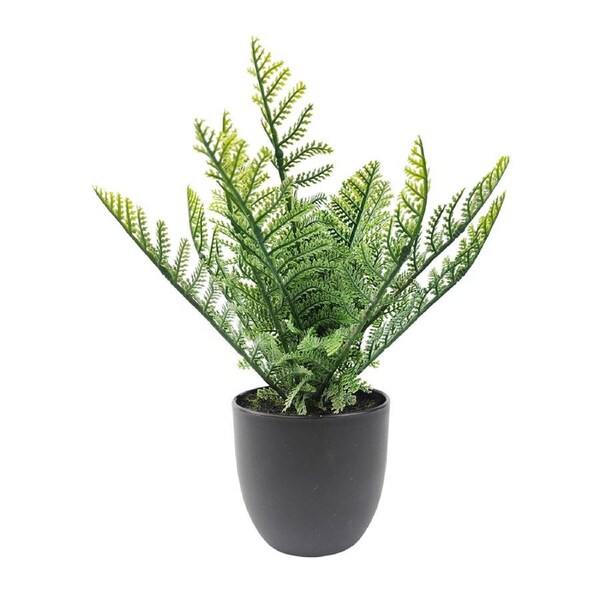 Urban Fern 29cm Artificial Potted Faux Plant Fake Plastic Indoor Home Decor GRN