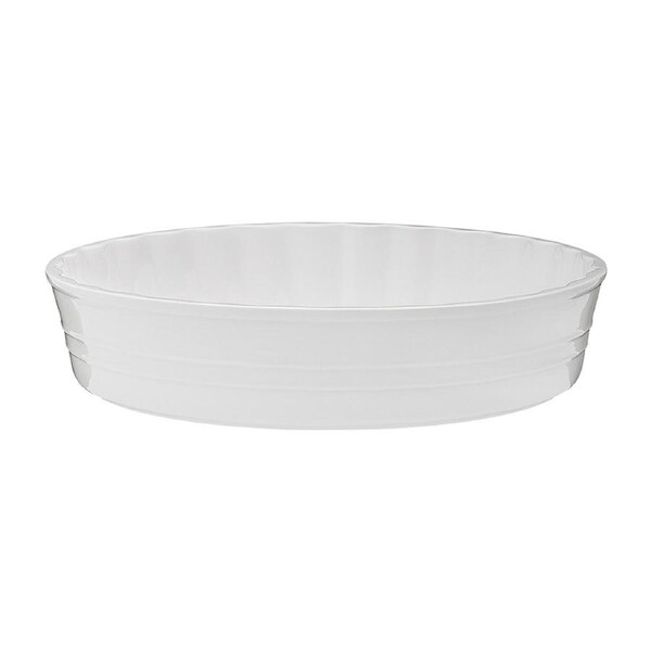 Ecology Signature 25cm Porcelain Round Quiche Baking Pie Dish Bakeware White