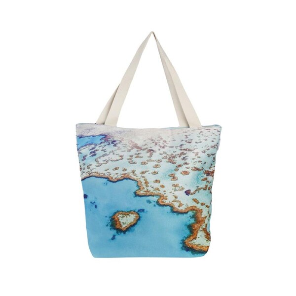 Good Vibes 50cm Beach Tote Bag Great Barrier Reef Outdoor Purse Travel Handbag