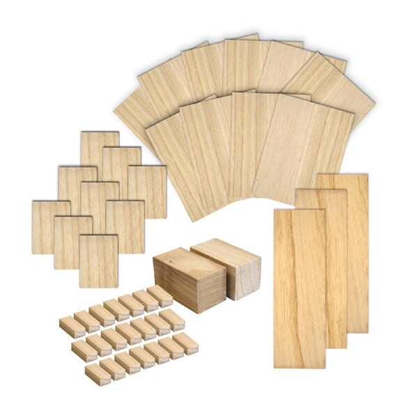 46pc Boyle Hobby Craft DIY Kids/Adult Model Building Paulownia Wood Pack