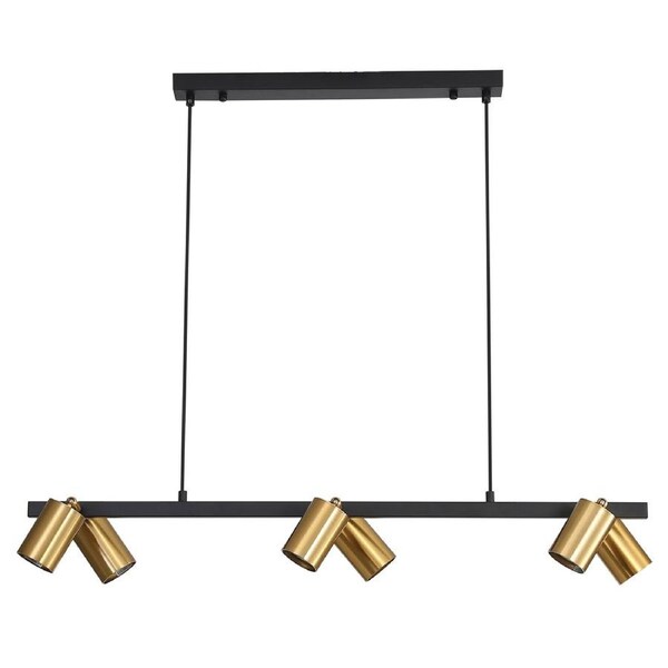 Bridge 6lt Spot Pendant Light Satin Brass