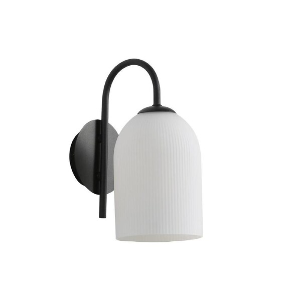 Arley Opal Matt Wall Light Black