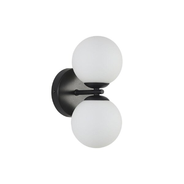 Oberon 2 Wall Light Black