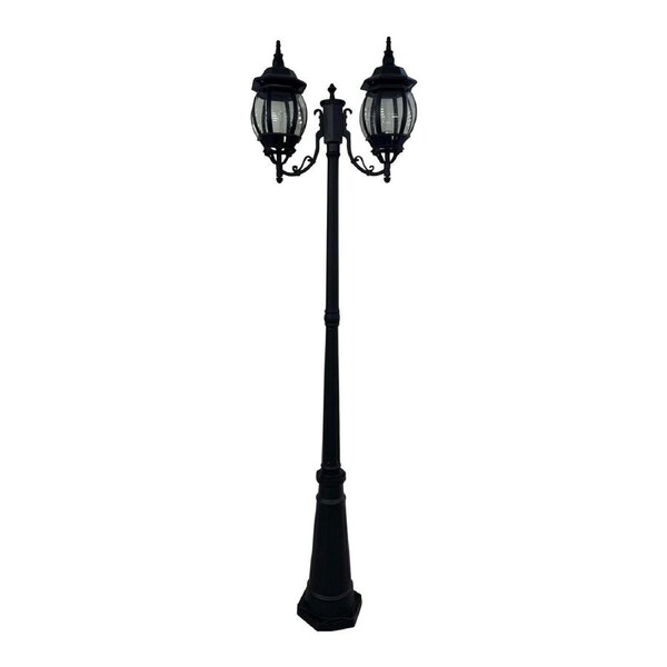 Highgate Twin Traditional Outdoor Post Light Black
