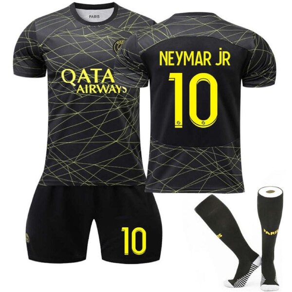 Nevenka Paris Third Away Jersey 2022-23 NEYMAR jR #10 Soccer Jersey Kids Adult 3-Pieces Jersey Kits 30
