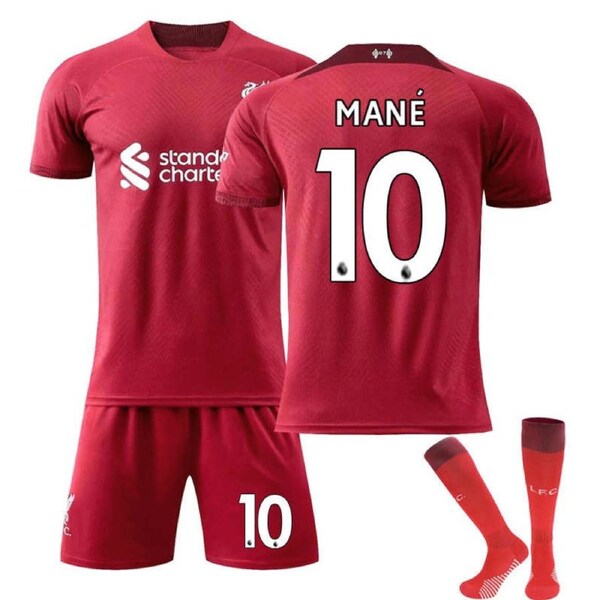 Nevenka Liverpool Home Jersey 2022-23 MANE #10 Soccer Jersey Kids Adult 3-Pieces Jersey Kits 16