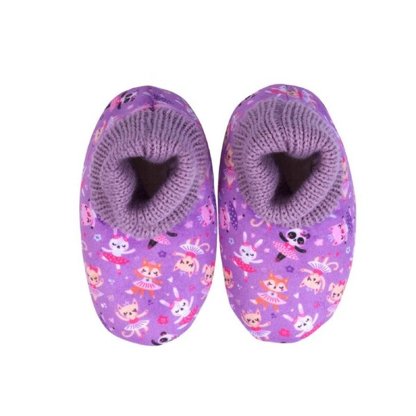 SnuggUps Slippers Toddler Printed Large Ballet, Splosh SNTPBA03
