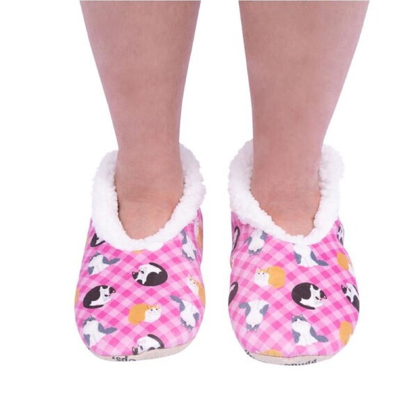 SnuggUps Slippers Women's Printed Pets Medium Cats, Splosh SNWPCT02