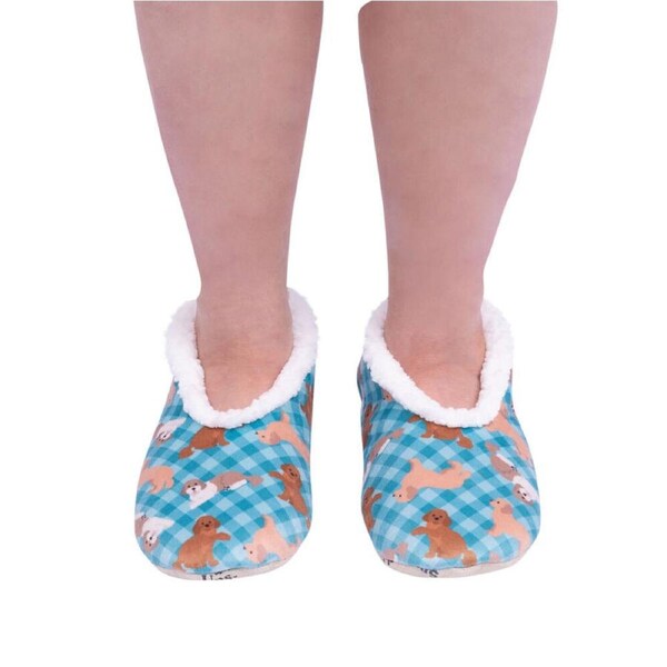 SnuggUps Slippers Women's Printed Pets Medium Cavoodle, Splosh SNWPCO02