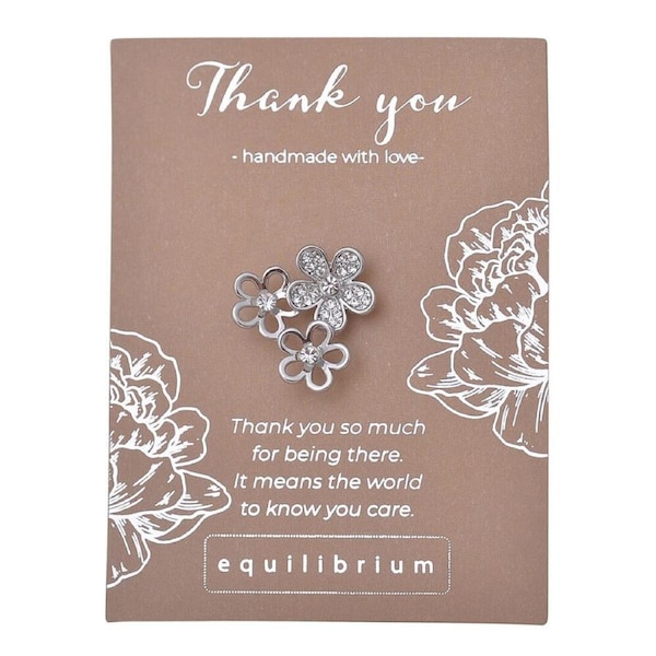 Gibson Gifts Equilibrium Silver Pin/Brooch Thank You Women/Girls Accessory