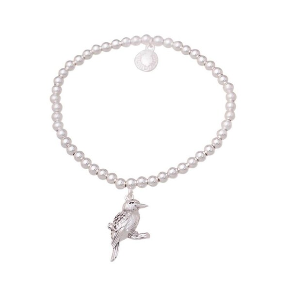 Gibson Gifts Australian Fauna Silver Bracelet Kookaburra Charm Kids Jewellery