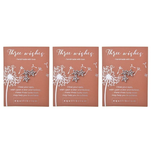 3PK Gibson Gifts Equilibrium Silver Pin/Brooch 3-Wishes Women/Girls Accessory