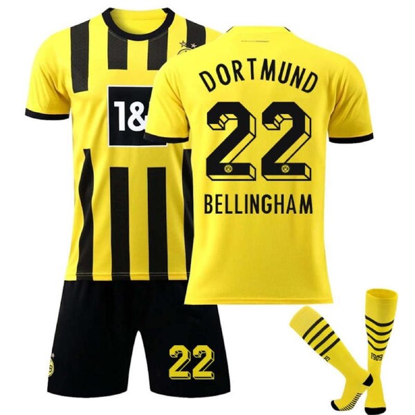 Nevenka Dortmund Home Jersey 2022-23 BELLINGHAM #22 Soccer Jersey Kids Adult 3-Pieces Jersey Kits 24