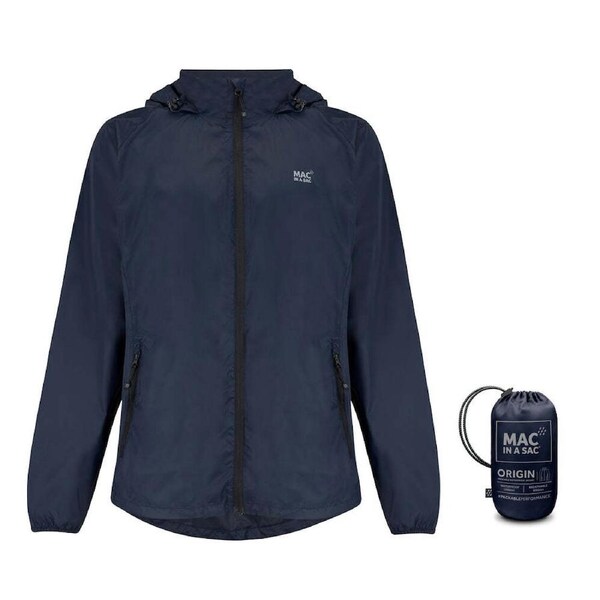 Mac In A Sac Packable Unisex Adults Waterproof Outerwear Jacket Navy M