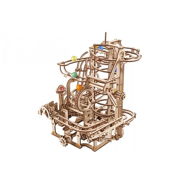 Ukraine Made Ugears Marble Run Spiral Hoist Mechanical Wooden Puzzle Model Kit