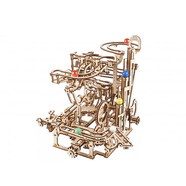 Ukraine Made Ugears Marble Run Tiered Hoist Mechanical Wooden Puzzle Model Kit