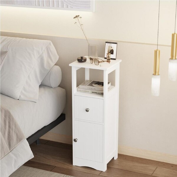 Advwin Buffet Sideboard Cabinet Kitchen Cupboard Bathroom Storage Unit with Drawer Small Space Hallway Living Room