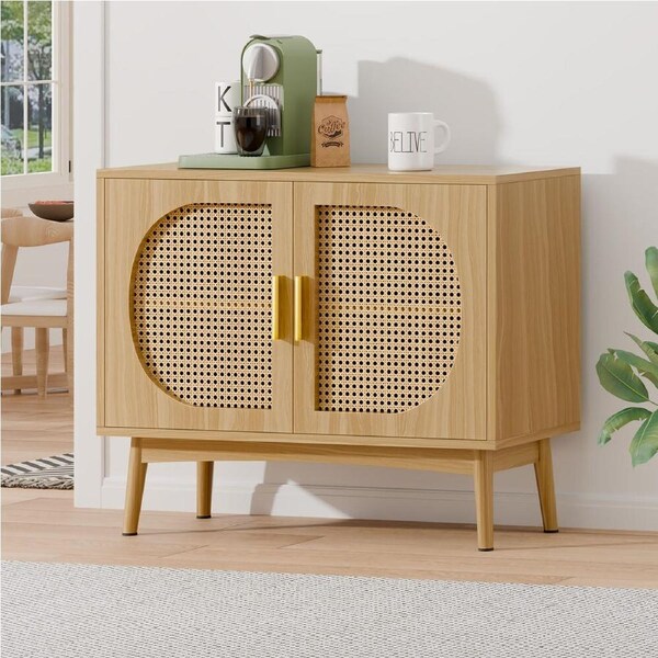 ALFORDSON 2 Doors Buffet Sideboard Cabinet Storage Rattan Cupboard Shelf