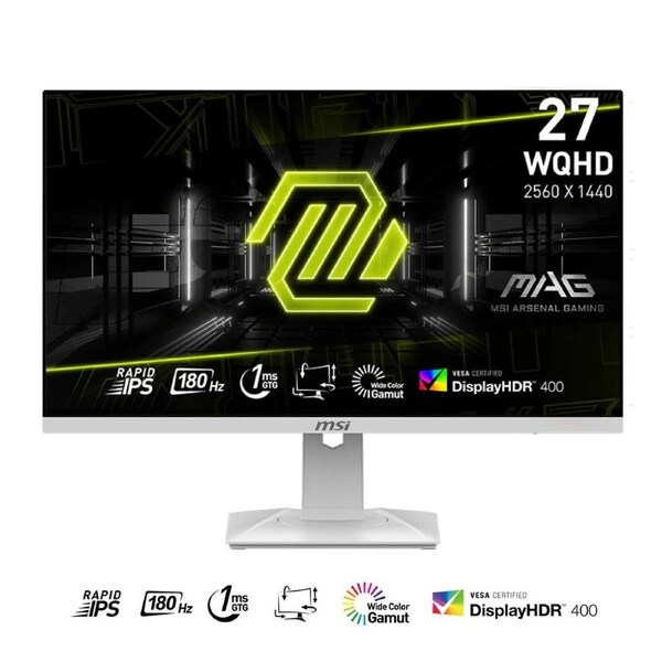 MSI MAG 274QRFW 27" 2K 180Hz WQHD Rapid IPS Gaming Monitor (White)
