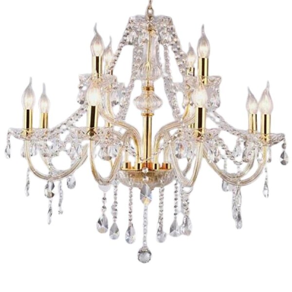 Chandelier Golden Clear 8 And 4 heads