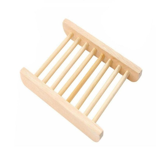 Natural Wooden Bamboo Soap Dish Tray Holder Storage Soap Rack Box