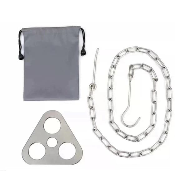 Outdoor Bonfire Rack Hanging Pot Picnic Fire Stand Stainless Steel Portable Foldable Tripod