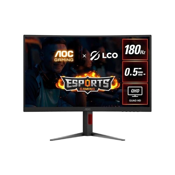 AOC CQ27G4 27" 180Hz QHD Fast VA Curved Gaming Monitor