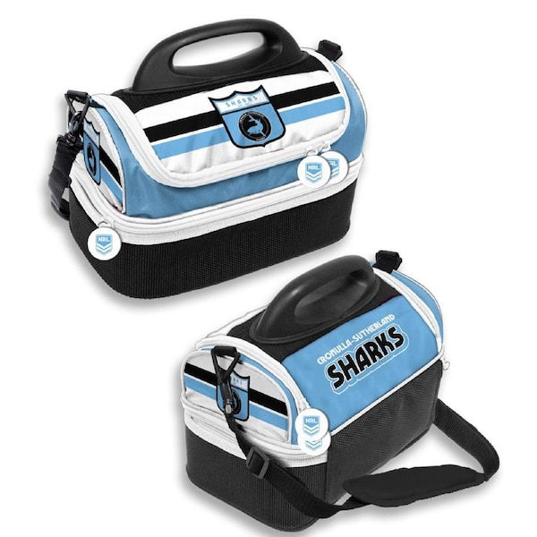 Cronulla Sharks NRL Retro Design Insulated School Lunch Box dome Cooler BAG