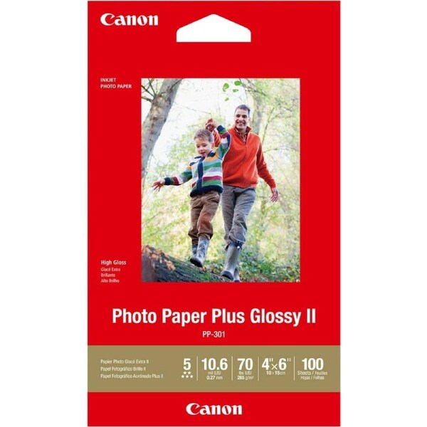 Canon PP3014X6-100 100 Sheets 265 gsm Photo Paper Plus Glossy II Paper
