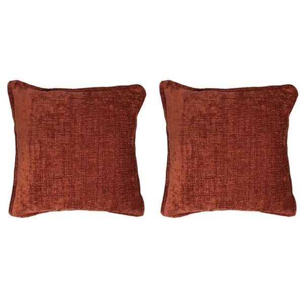 2PK Jason Commercial Parker Premium Cushion Filled 44x44cm Russet 340GSM