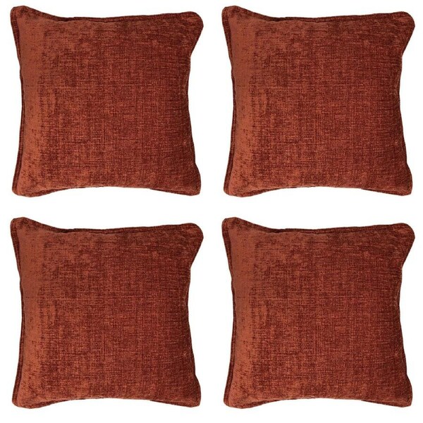 4PK Jason Commercial Parker Premium Cushion Filled 44x44cm Russet 340GSM