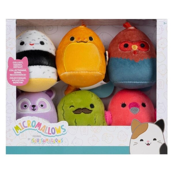 Squishmallows Micromallows 2.5 inch Plush 6 Pack (Mo the Sushi)