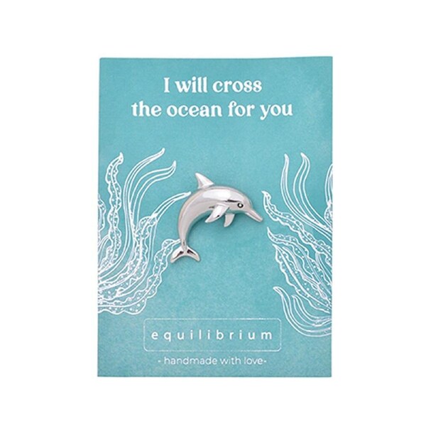 Gibson Gifts Equilibrium Silver Aust Fauna Pin Brooch Dolphin Jewellery Gift