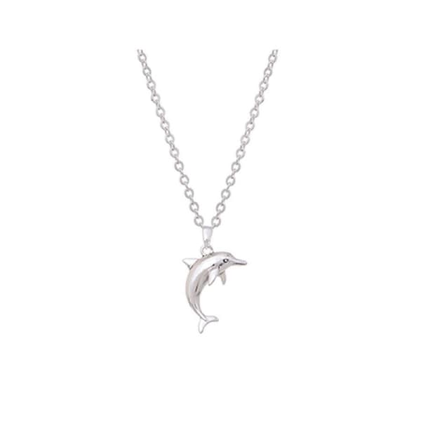 Gibson Gifts Silver Plated Aust Fauna Necklace Dolphin Womens Jewellery