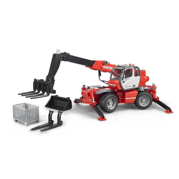 Bruder ABS Manitou Telescopic Forklift MRT 2150 w/ Accessories 53cm Toy 4y+